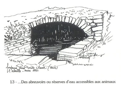 Abreuvoir ou réserve d'eau abreuvoir-citerne-labeaume